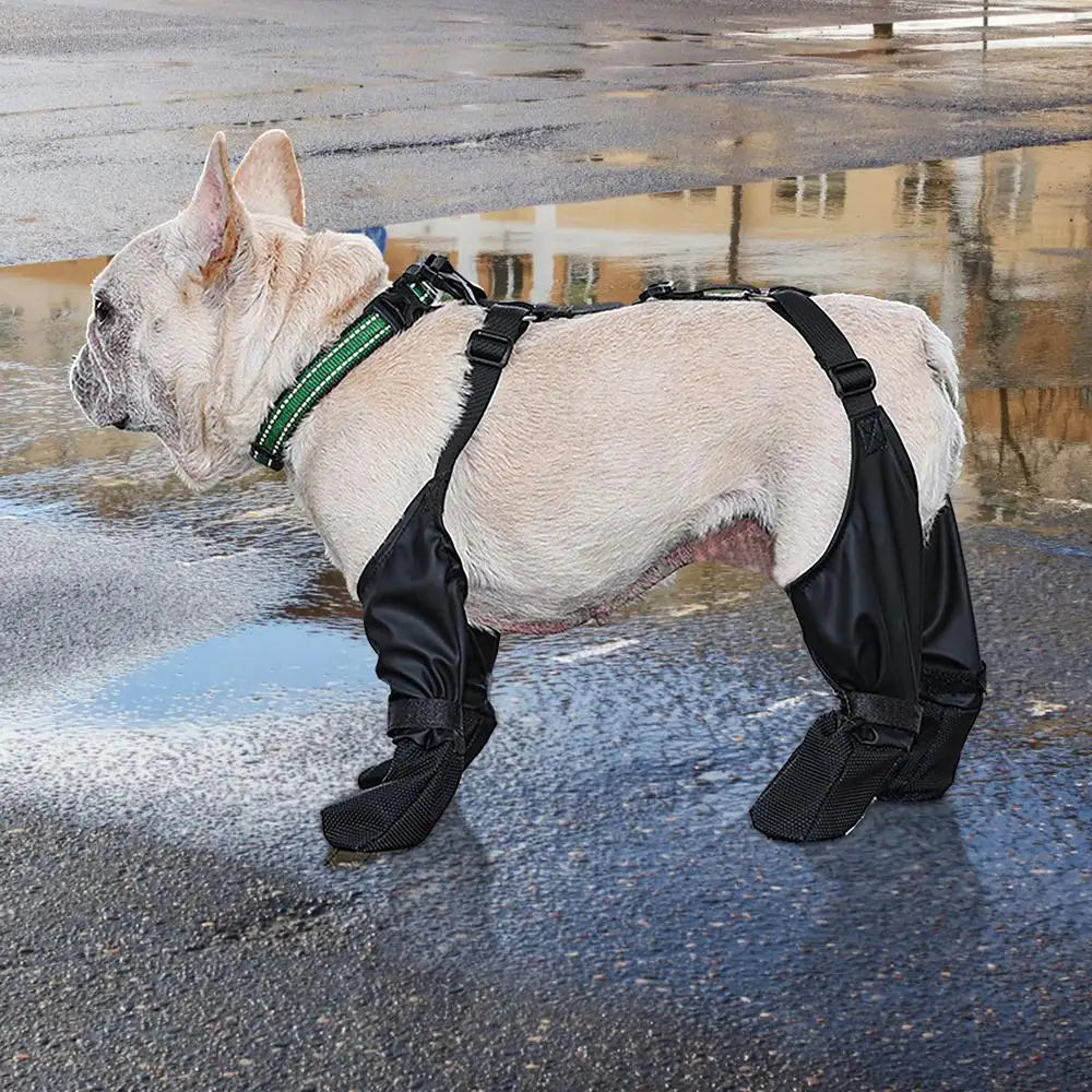 Dog Shoes Waterproof Adjustable Dog Boots Waterproof Breathable Pet Shoes Pets Paws Protector Outdoor Walking Soft Shoes