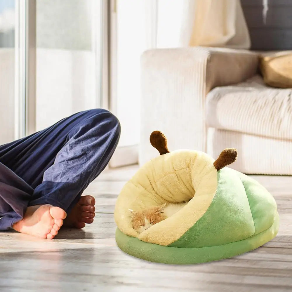 Cat Sleeping Bag Thickened Pet Sleeping Bag Winter Kitten House Multipurpos Warm Cave Nest Soft Indoor Cat Puppy House Cages