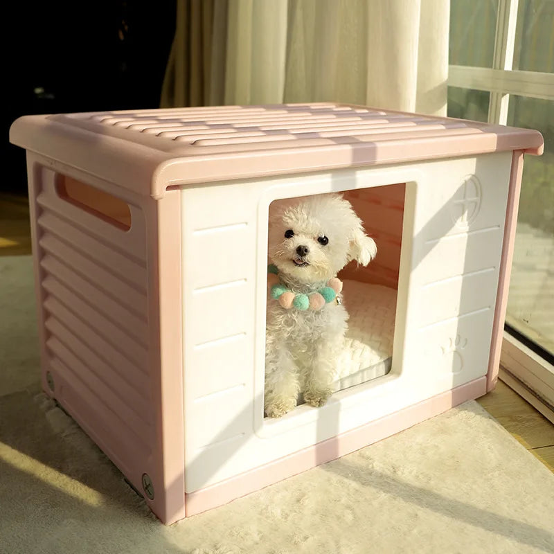 Kennel All Seasons Dog House Summer Small Dog Delivery Room Closed Pet Bed Cat Nest Summer Indoor Dog House