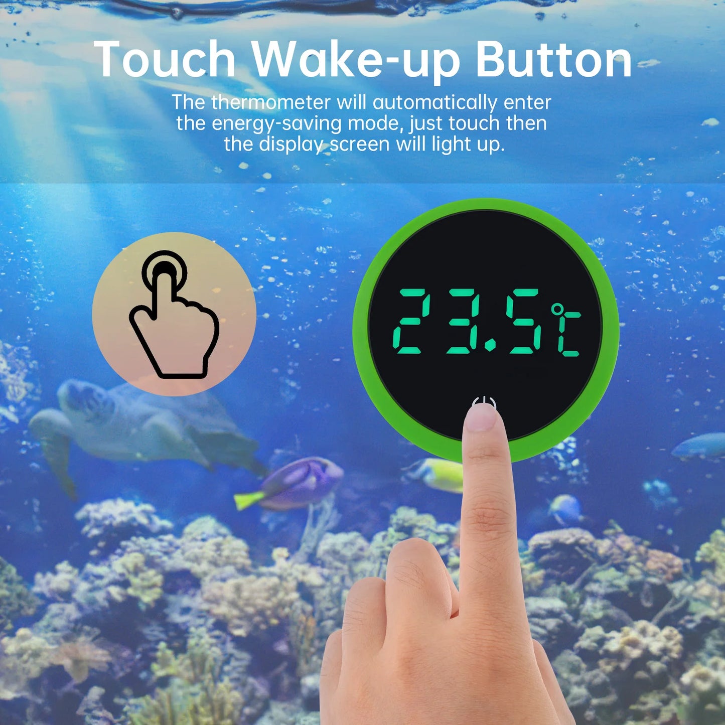 Cordless Digital Aquarium Thermometer LED Display Electronic Fish Tank Water Temperature Measurement Control Temp Meter Gauge
