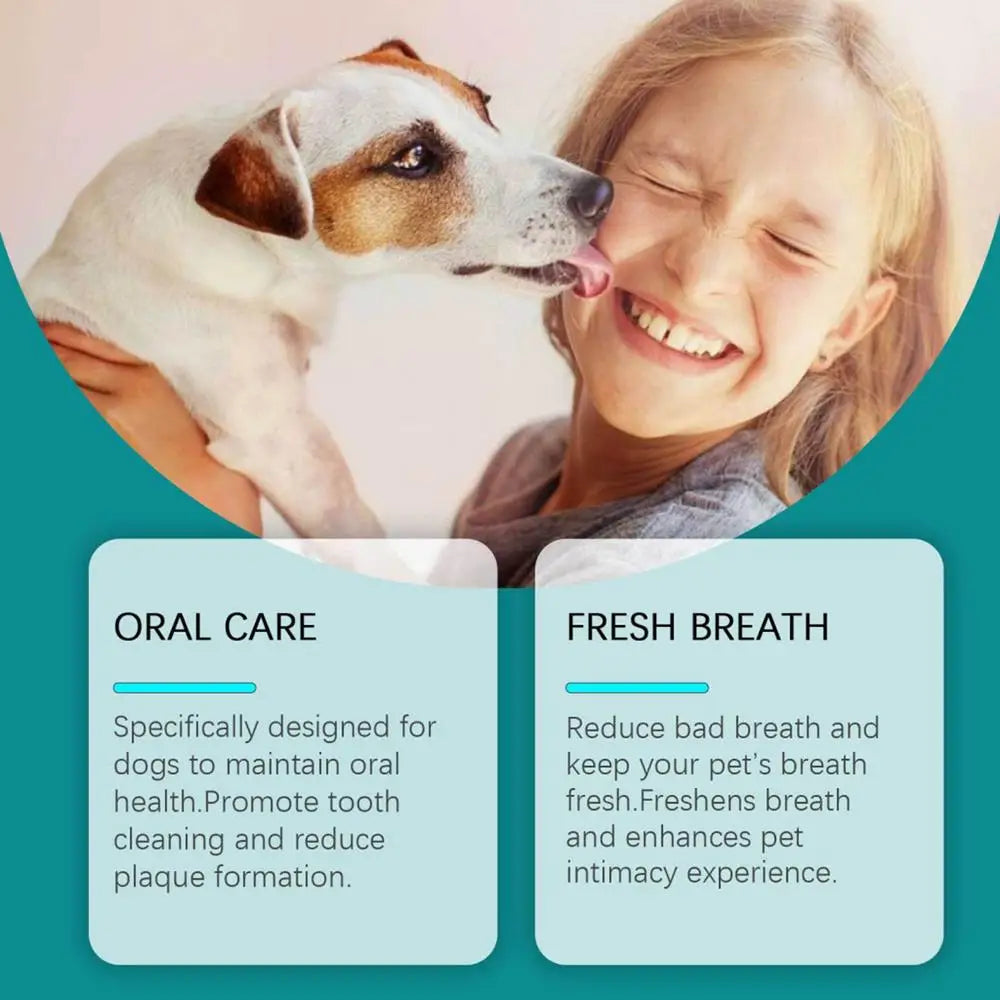 Dog Breath Water Additive 100ml Dog Teeth Cleaner Wash Effective Dog Teeth Cleaner Wash Natural Teeth Cleaning Freshener For