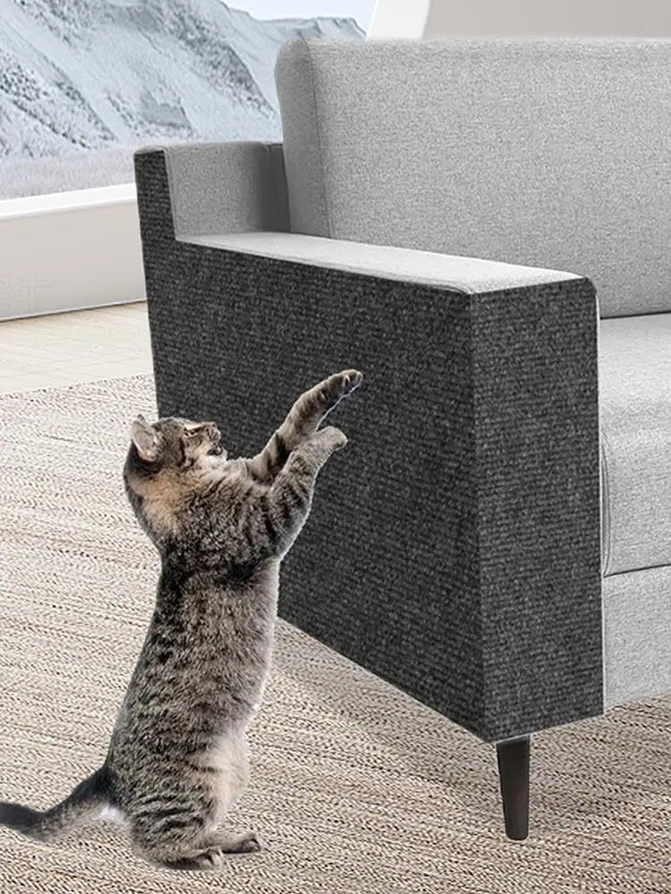 Cat Scratching Mat Self-Adhesive Trimmable Carpet Cat Pet Scratcher for Anti-scratching Sofa Furniture Protection Cat Accessorie