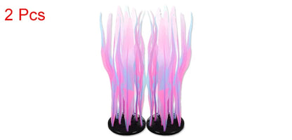 UXCELL Aquarium Artificial Decorative Plant Silicone Glowing Decor for Fish Tank Ornamen Flower Grass Decoration Accessories