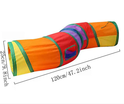 Collapsible Cat Playing Tunnel Pets Toys Connectable Cat Tunnel Cat Tube Toys Foldable Drill Hole Kitten Colorful Pet Toys