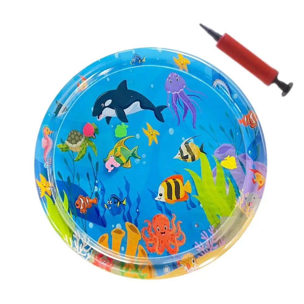 Cats Water Sensory Play Mat Sea Fish Themed Mat Pet Kids Play Sensory Water Pad Children Game Water Sensor Play Pad Gift Pad