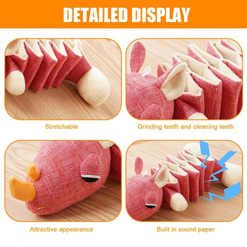 Plush Squeaky Dog Toys Teeth Cleaning Sound Pet Dog Toys Animal Shape Squeaky Dog Chew Toy For Puppies Puppy Squeaker Toys