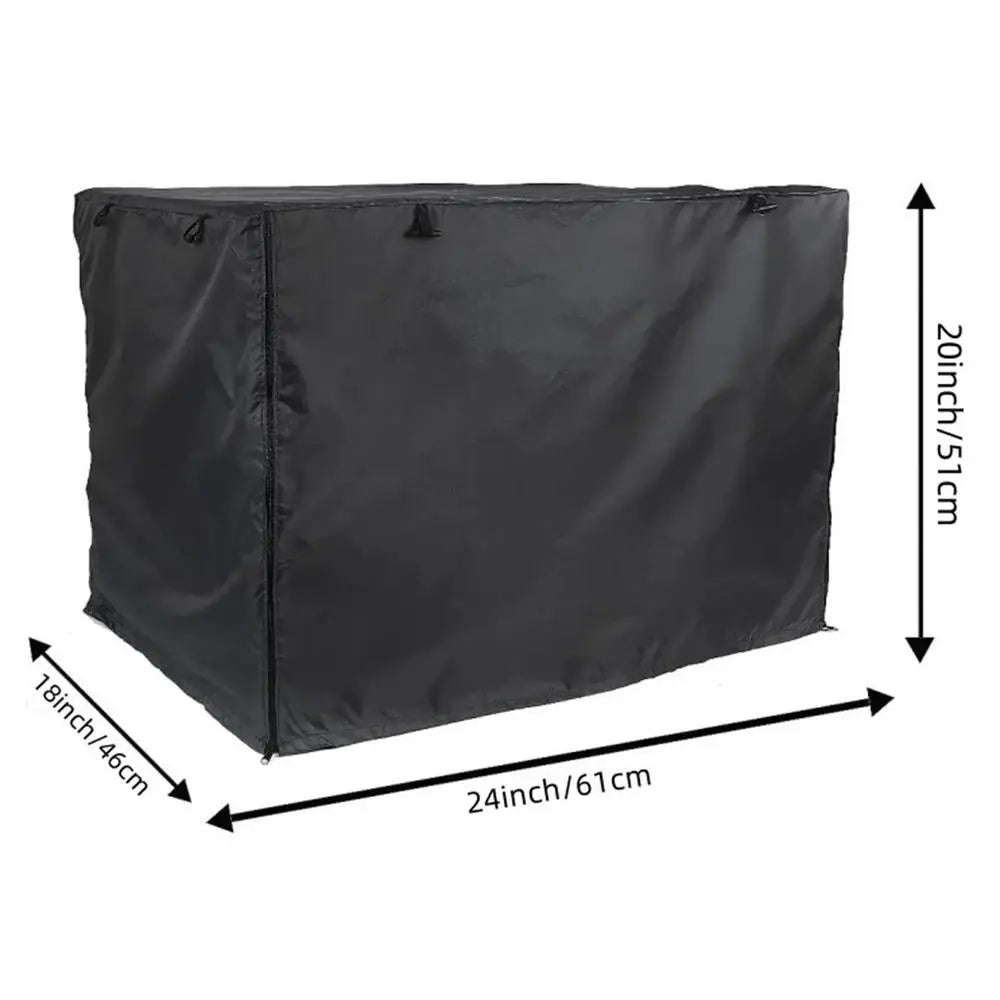 Dog Cage Cover Silver Coated Oxford Cloth Dog Kennel Cover Breathable Double Door Cage Cover Crate Cover With Ventilation
