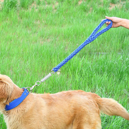 Durable Nylon Dog Leash Heavy Duty Spring Traffic Control Training Short Leashes for Medium Large Dogs Pitbull Pet Accessories