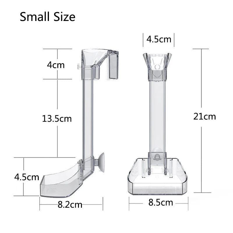 1Set Acrylic Aquarium Feeder Tube Dish Transparent Fish Tank Shrimp Snail Shrimp Food Feeder Bowl Aquarium Feeding Accessories