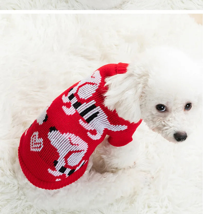 Warm Medium Dog Clothes Dog Sweaters for Small Dogs chihuahua Winter Puppy Clothing Cat Knitted Jumper Vest Pet Supplies