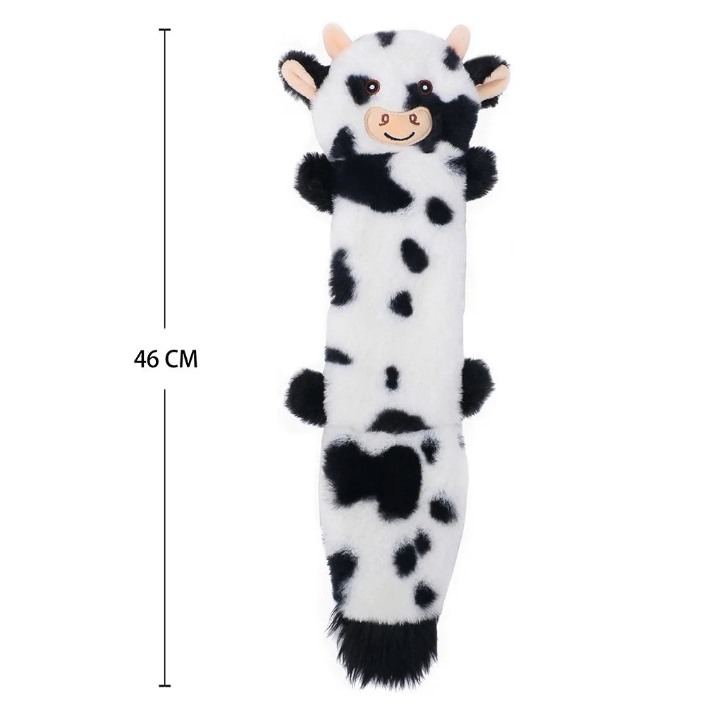 Dog Plush Toy Plush Unfilled Skinny Animal Skin Shell Pet Toy Squeaking Vocal Interactive Dog Toy Fleece Squeak Toys