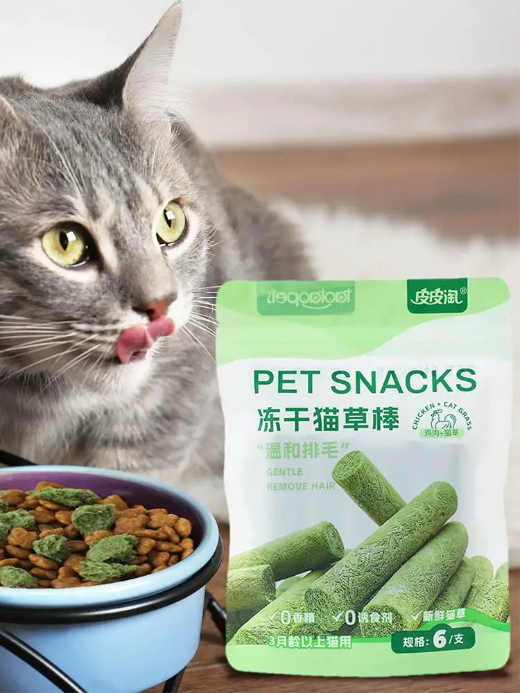Cat Grass Teething Stick Cat Grass Sticks Pet Snacks Natural Grass Molar Rod Cat Chew Stick Teeth Cleaner Teeth Caring