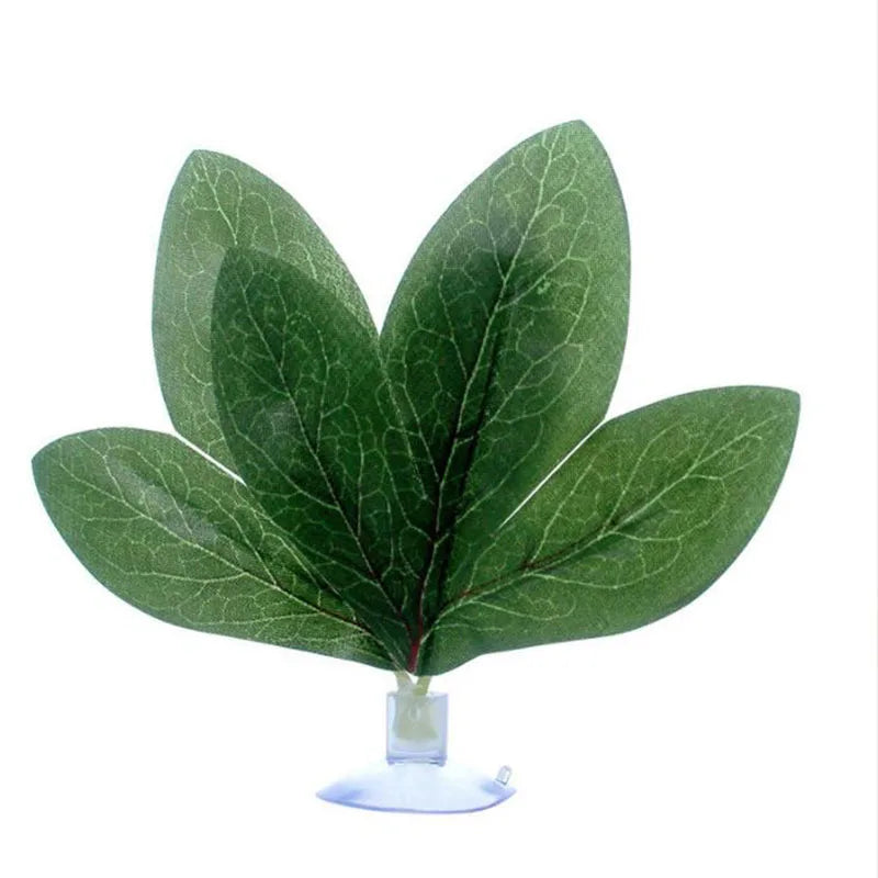 1Pc Artificial Aquarium Leaf Plants Decoration Betta Fish Rest Spawning Ornamental Plant Betta Fish Play Relax Hide Leaf Hammock