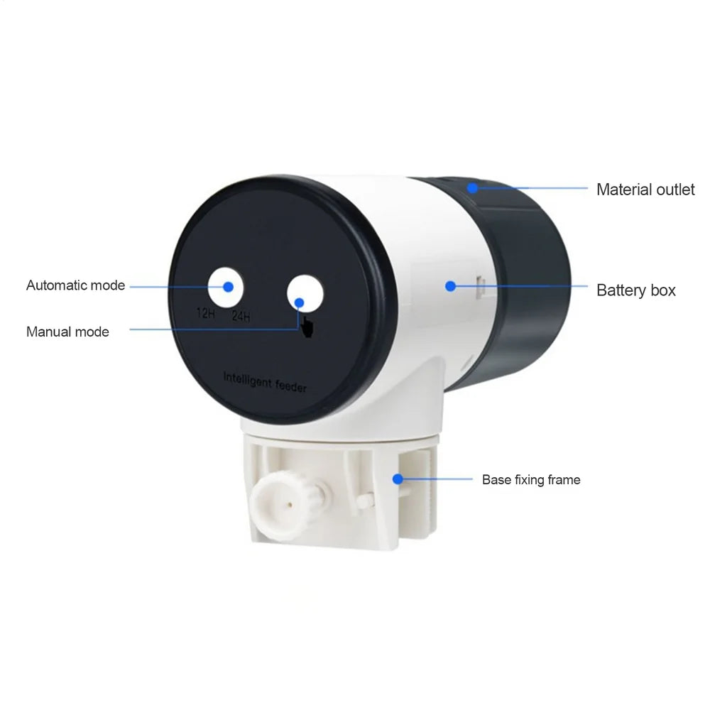 Automatic Fish Feeder Electric Aquarium Feeder With Smart Timer Silent Auto Fish Food Dispenser With 200ml Feed Box Timer