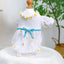 Daisy Embroidery Fancy Dresses for Small Dogs Hollow Veil Princess Party Cat Clothing York Dog New Designer Spring Puppy Clothes