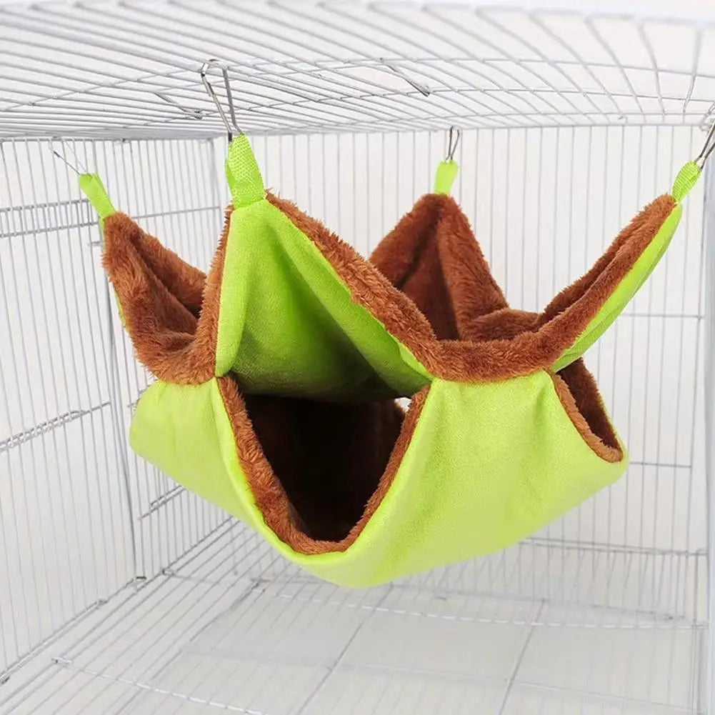 Sugar Hammock Double-layer Design Winter Warm Small Pet Hanging Sleeping Bag Honeybird Comfort Cotton Hand-woven Resting