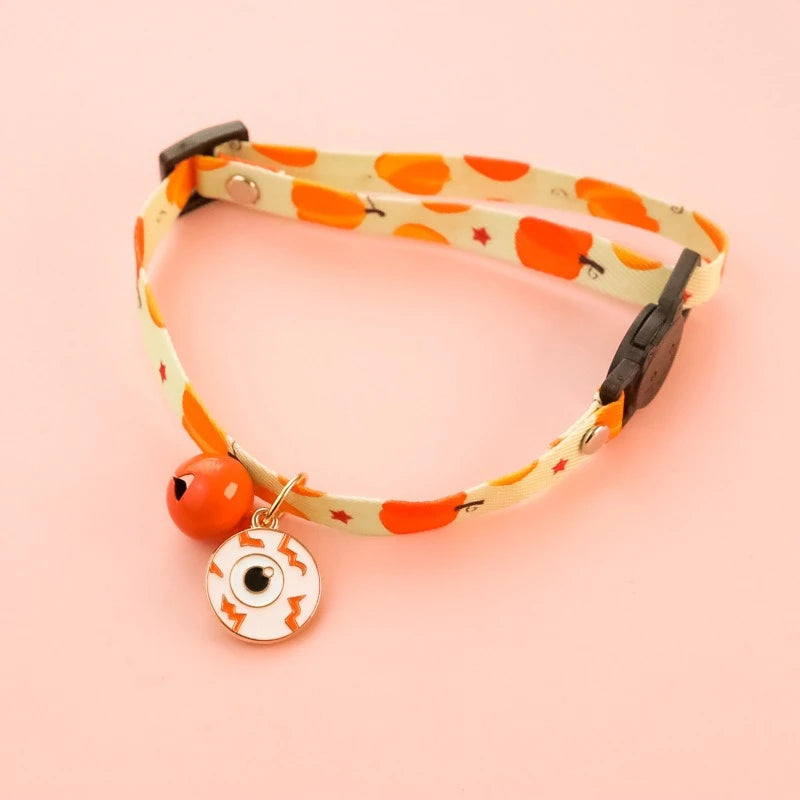 Lightweight Halloween Dog Collars Durable Skull Bat Pendant Cosplay Neck Accessories for Cats Personalized Decorate Pet Necklace