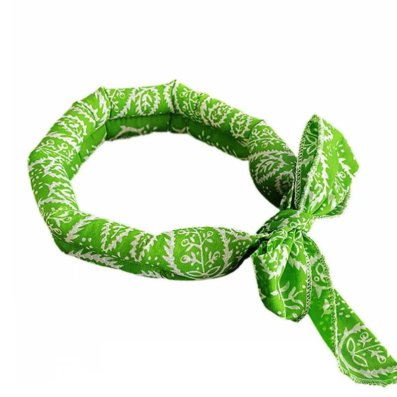 Cute Print Summer Dog Cooling Collar Pet Dog Ice Scarf Pet Cool Bandana Adjustable Pet Outdoor Prevent Heatstrok Dog Accessories