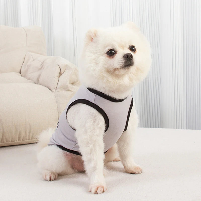 Summer Cotton Puppy Dog Vest Shirt Letter Print Pet Clothes for Small Dogs Chihuahua Pinscher Yorkshire Shirts mascotas Clothing
