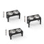 Elevated Stainless Steel Pet Feeding Bowls Height Adjustable Dog Bowl with Stand Cat Bowls Food Water Set with Two Bowls