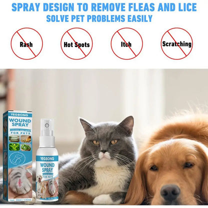 Pet Wound Spray Dog Cat Skin Scratch Wound Treatment Repair Liquid Wound Spray Blocking O9R6