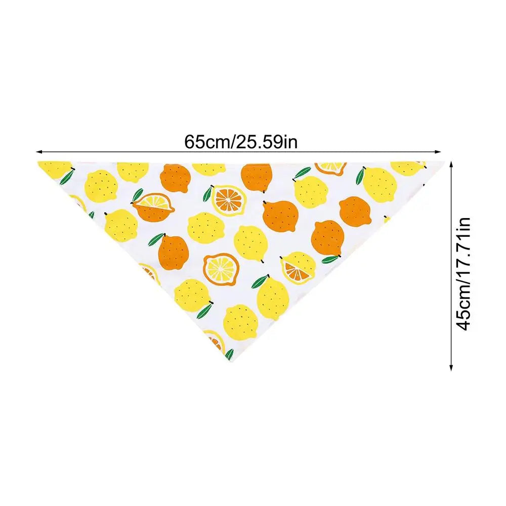 Fruit Dog Bandana Triangle Scarfs Bibs with Cute Fruit Pattern Cartoon Dog Triangle Bib Fruit Print Pet Neckerchief for Pet Dog