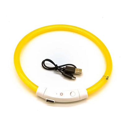 50cm LED Luminous Dog Collar Waterproof And Dustproof Visual Night Dog Walking To Prevent Lost Creative Color Dog Sub-sign Light