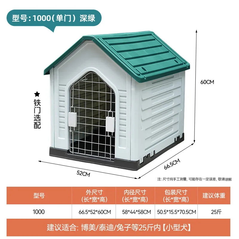 New Dog House Outdoor Waterproof Kennel All Seasons Indoor Dog House Outdoor Rainproof Sunscreen Medium and Large Dogs.