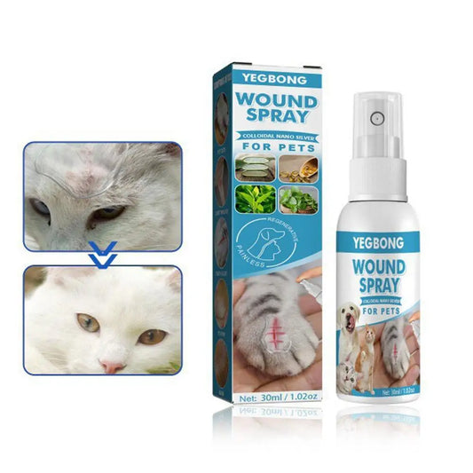 Pet Wound Spray Dog Cat Skin Scratch Wound Treatment Repair Liquid Wound Spray Blocking O9R6