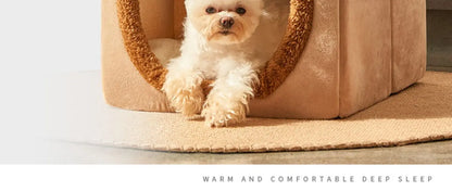 The kennel is universal in all seasons, the house type is small, the dog can be dismantled and washed, the dog house cat litter