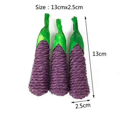 1Set Natural Straw Rope Carrot Hamster Molar Chew toy Small Pets Toys For Hamster Rabbit Grinding Groducts Gnaw Toy Supplies