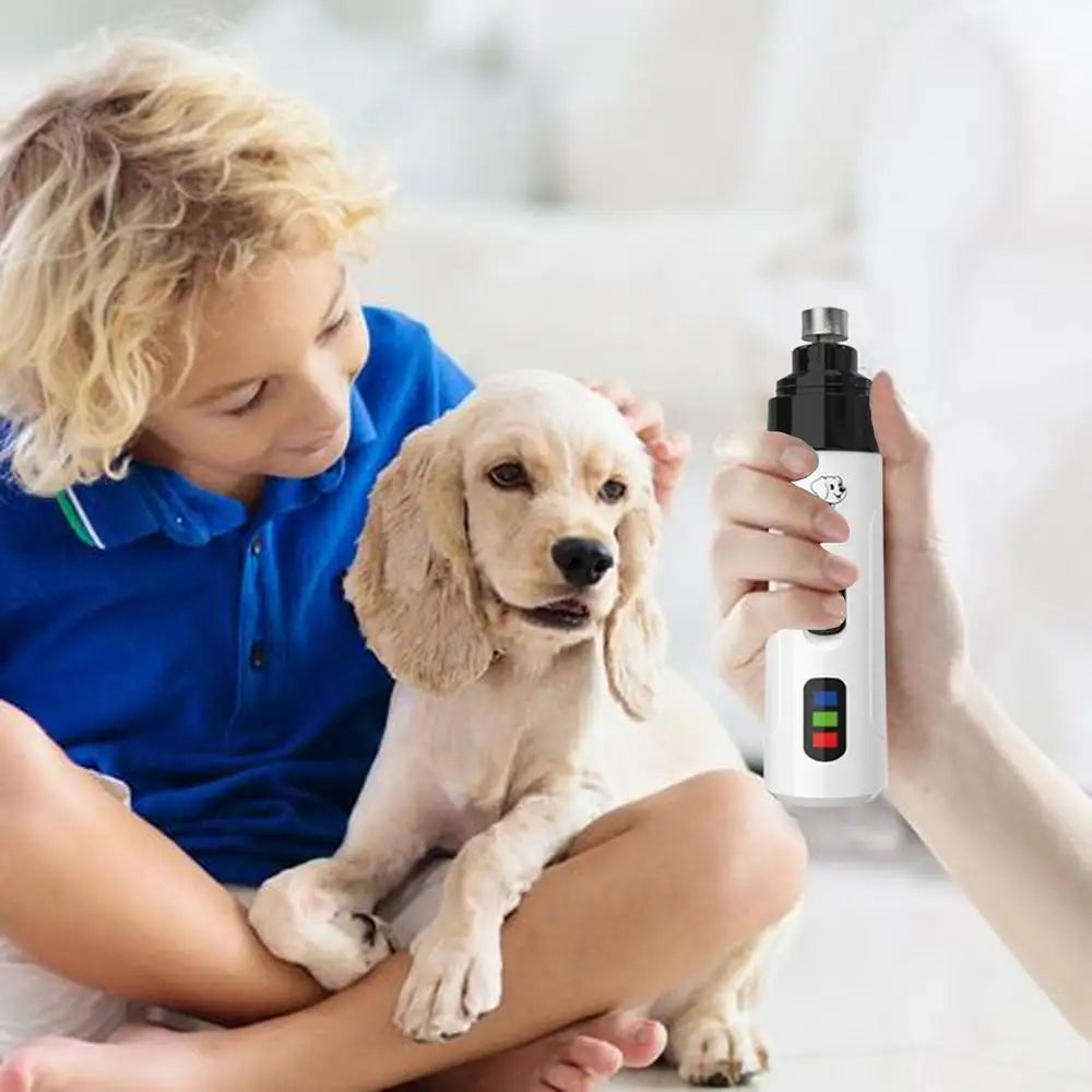 Dog Nail Grinder Pet Claw Nail File USB Charging Paws Cutting Grooming Smoothing Tool Silent Electric Dog Toe Nail File
