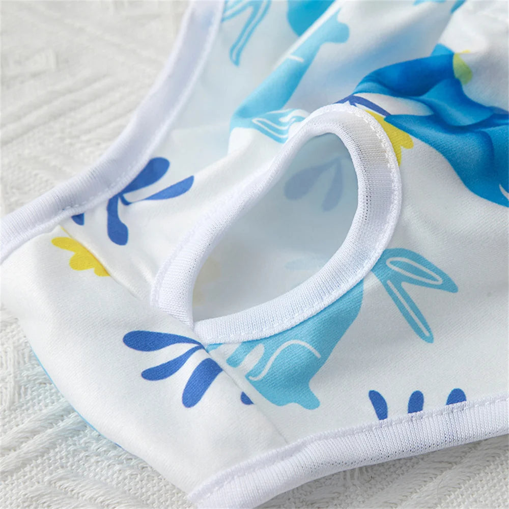Cute Print Puppy Dog Physiological Pants for Small Dogs Washable Reusable Pet Safety Trousers Poodle Shorts mascotas Underwear