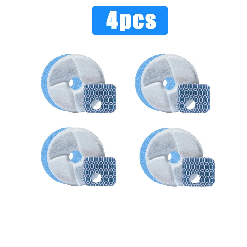 12/4 Sets Replacement Activated Carbon Filter for Square Stainless Steel Cats Water Fountain Resin water purification Filters
