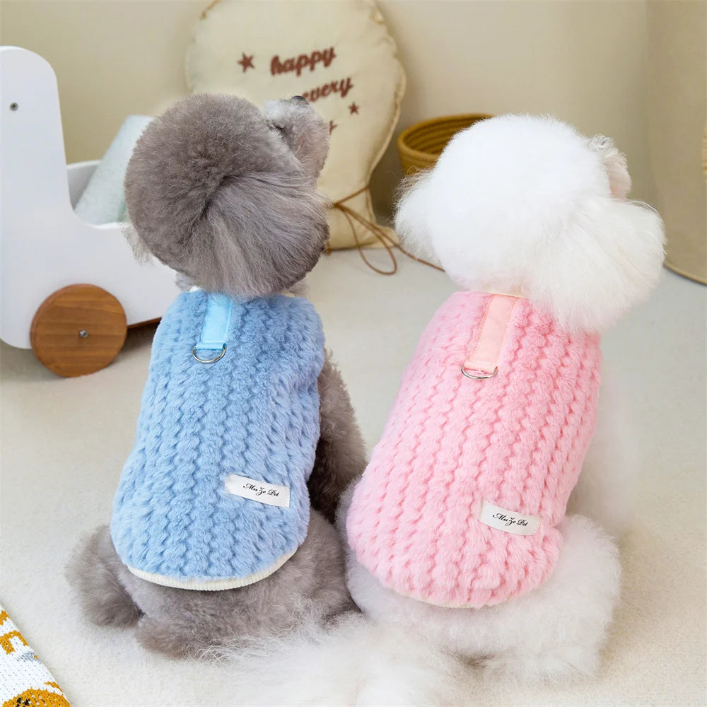 Autumn Winter Puppy Dog Cat Coat Jacket with Buckle Warm Fleece Pet Clothes for Small Dogs Shitzu Chihuahua mascotas Clothing