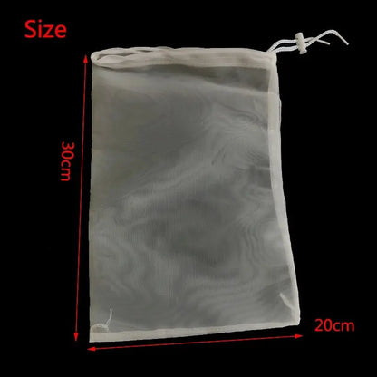 200 Mesh Nylon Filter Net Bag Acquarium Bio Ball Carbon Media Isolation Bags Food Filter Strainers Mesh Kitchen Strainer Bags