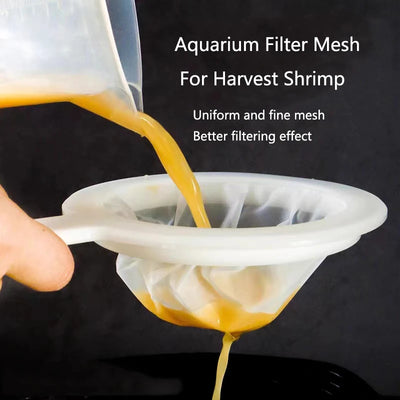 120/200/400 Mesh Reusable Nylon Ultra Fine Filter Mesh Aquarium Harvest Shrimp Filter Net Food Grade Strainer Spoon  Food Filter