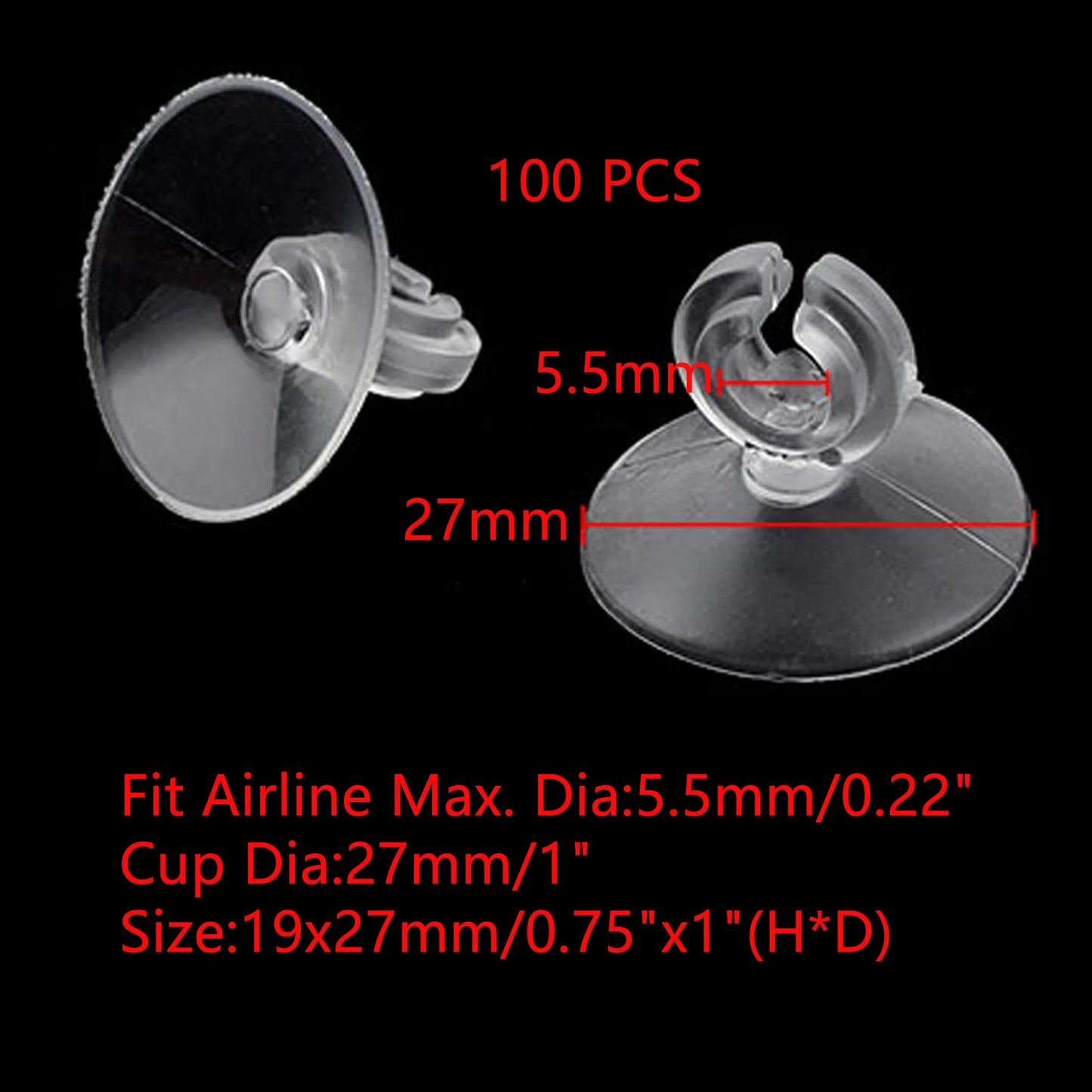 UXCELL Aquarium Suction Cup Air Tube Holder Sucker for Fish Tank Air Line Oxygen Tube Hose Pump Suction Cups Pet Accessories Set