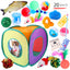 Cat Toys Mouse Shape Balls Foldable Cat Kitten Play Tunnel Chat Funny Cat Tent Mouse Supplies Simulation Fish Cat Accessories
