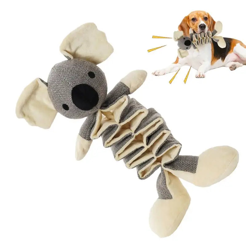 Plush Squeaky Dog Toys Teeth Cleaning Sound Pet Dog Toys Animal Shape Squeaky Dog Chew Toy For Puppies Puppy Squeaker Toys