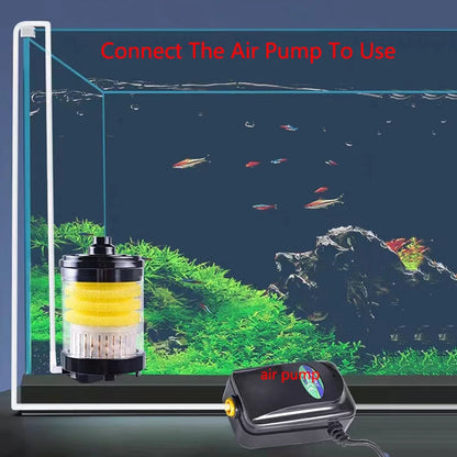 Aquarium Fish Poop Stool Toilet Manure Suction Filter Collector Fish Tank Biochemical Sponges With Media Balls Oxygen Increasing