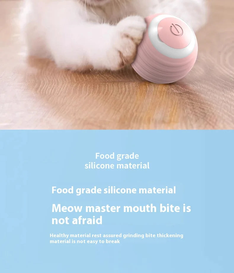Pet automatic cat teasing ball cat toy for self fun and relaxation, rolling ball pet gravity cat toy