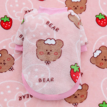 Funny Monkey Print Winter Dog Clothes French Bulldog Flannel Winter Dog Hoodies Medium Puppy Clothing for Cat Christmas Costume