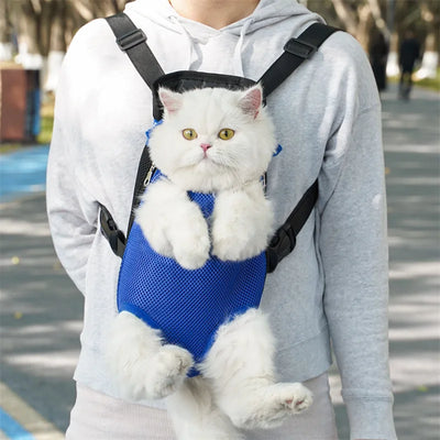 Pet Double Shoulder Portable Dog Backpack Mesh Breathable Carriers Dog Bag for Small Dogs Cat Puppy Outdoor Travel Pet Supplies
