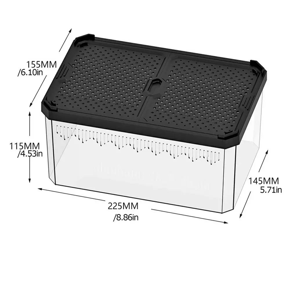 Lizard Tank Transparent Snake Tank Lizard Terrarium Small Reptile Habitat Breeding Box Amphibians Enclosure Sliding Cover Keeper