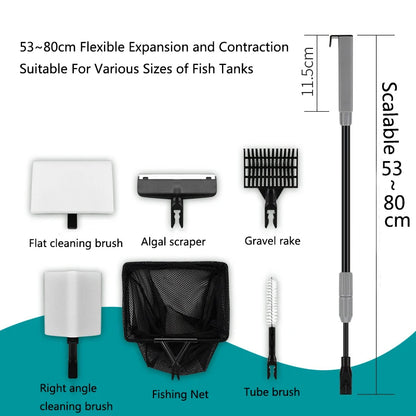 Aquarium Fish Tanks Cleaning Tools Kit Algae Tank Cleaner Set Aquarium Cleaner Fish Tank Net Scraper Sponge accessories