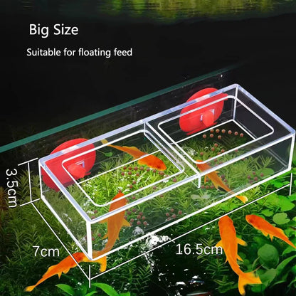 Aquarium Feeding Ring Fish Tank Station Floating Food Tray Feeder Aquarium Accessory with Strong Suction Cup New