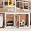 Household Small and Medium Dogs Teddy Pet Dog Fence Visual Cat Cage Dog Fence Indoor Panoramic Transparent Dog Cage