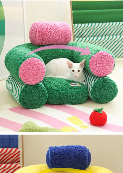 Wooligan water pipe pet sofa deodorizing open sleeping mat dog cushion removable cat kennel kennel