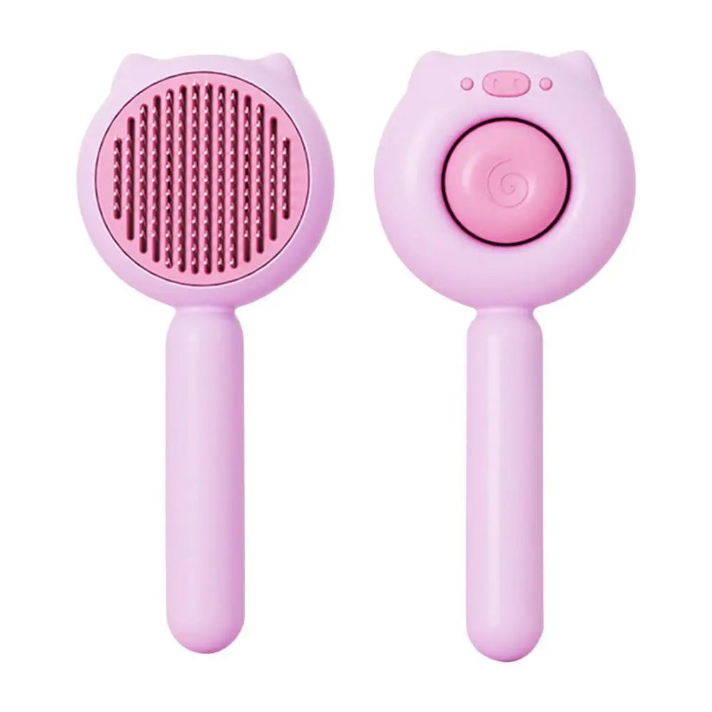 Cat Brush For Shedding Self-Cleaning Slicker Pets Grooming Tool With Release Button Shedding And Dematting Undercoat Rake Comb